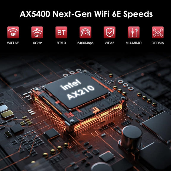 WAVLINK WN675X3-PCIE Tri-band 5400Mbps WiFi 6E PCIe Wireless Adapter BT 5.3 Network Card