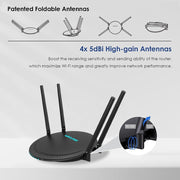 WAVLINK WN531P3 WAN / LAN Port Signal Booster Wireless Repeater AC1200 Wireless Routers, Plug:US Plug