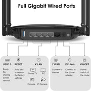 WAVLINK WN531MX3 Wider Coverage AX3000 WiFi 6 Wireless Routers Dual Band Wireless Repeater, Plug:EU Plug