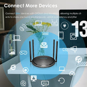 WAVLINK WN531MX3 Wider Coverage AX3000 WiFi 6 Wireless Routers Dual Band Wireless Repeater, Plug:EU Plug