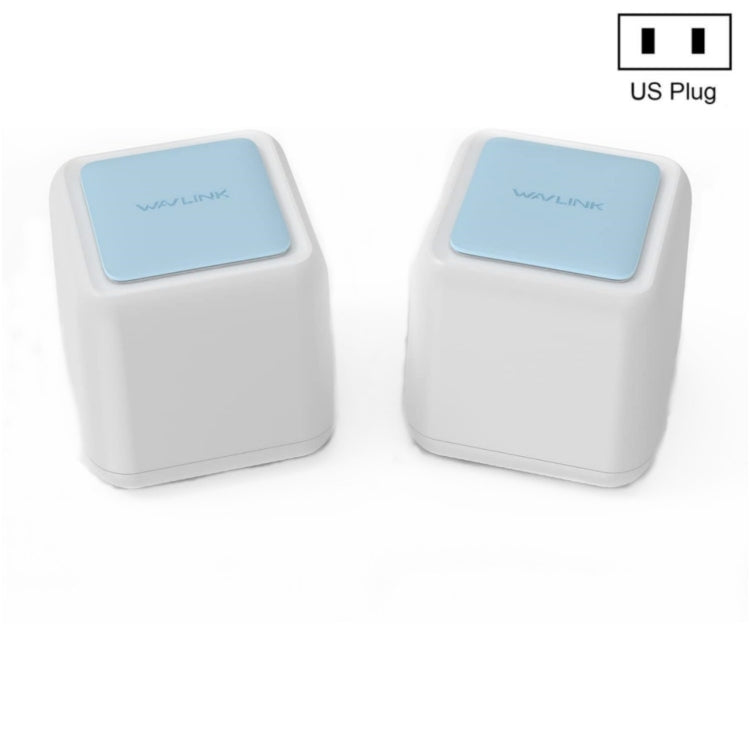 WAVLINK WN535M2 For Home Office 2pcs Mesh Wireless Router AC1200 Dual Band WiFi Signal Booster, Plug:US Plug - free shipping - PMC Jewellery - Order now!