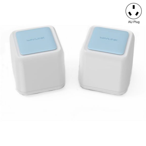 WAVLINK WN535M2 For Home Office 2pcs Mesh Wireless Router AC1200 Dual Band WiFi Signal Booster, Plug:AU Plug