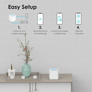 WAVLINK WN535M2 For Home Office 2pcs Mesh Wireless Router AC1200 Dual Band WiFi Signal Booster, Plug:US Plug