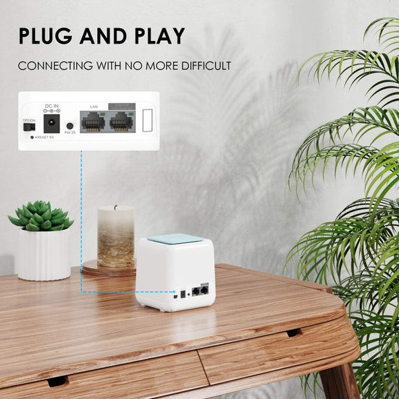WAVLINK WN535M3 For Home Office 3pcs Mesh Wireless Router AC1200 Dual Band WiFi Signal Booster, Plug:US Plug