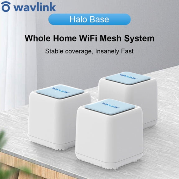 WAVLINK WN535M3 For Home Office 3pcs Mesh Wireless Router AC1200 Dual Band WiFi Signal Booster, Plug:US Plug