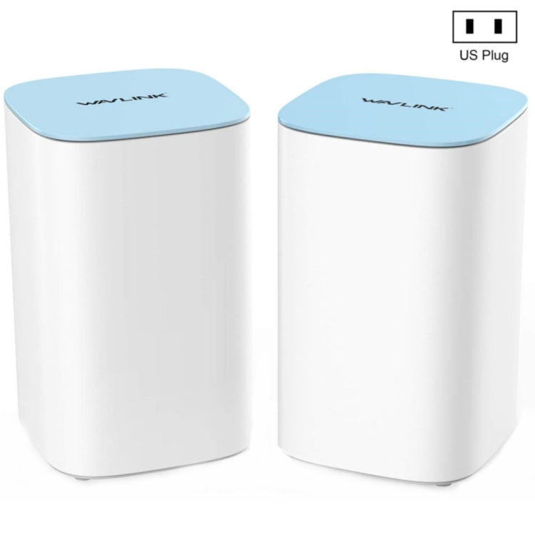 WAVLINK WN551K2 2pcs AC3000 WiFi Wireless Repeater Built-in Antenna Tri-Band Mesh Wireless Router, Plug:US Plug - free shipping - PMC Jewellery - Order now!