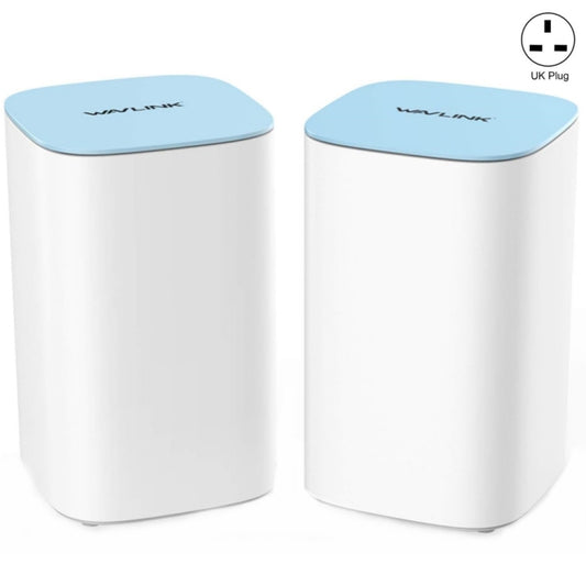WAVLINK WN551K2 2pcs AC3000 WiFi Wireless Repeater Built-in Antenna Tri-Band Mesh Wireless Router, Plug:UK Plug - free shipping - PMC Jewellery - Order now!