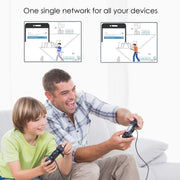 WAVLINK WN551K2 2pcs AC3000 WiFi Wireless Repeater Built-in Antenna Tri-Band Mesh Wireless Router, Plug:EU Plug