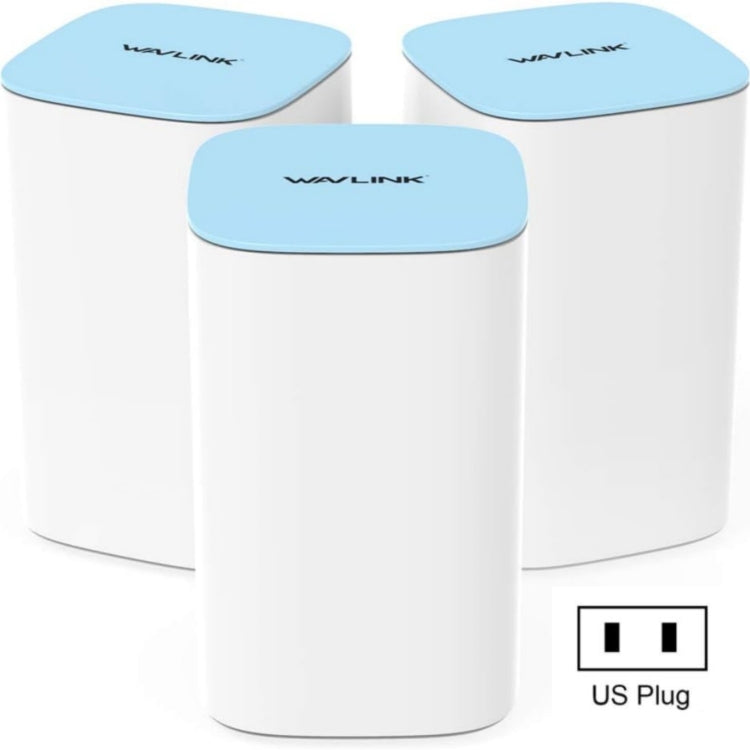 WAVLINK WN551K3 3pcs AC3000 WiFi Wireless Repeater Built-in Antenna Tri-Band Mesh Wireless Router, Plug:US Plug - free shipping - PMc TechLife - Order now!