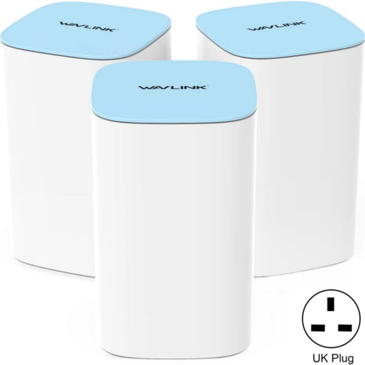 WAVLINK WN551K3 3pcs AC3000 WiFi Wireless Repeater Built-in Antenna Tri-Band Mesh Wireless Router, Plug:UK Plug - free shipping - PMC Jewellery - Order now!