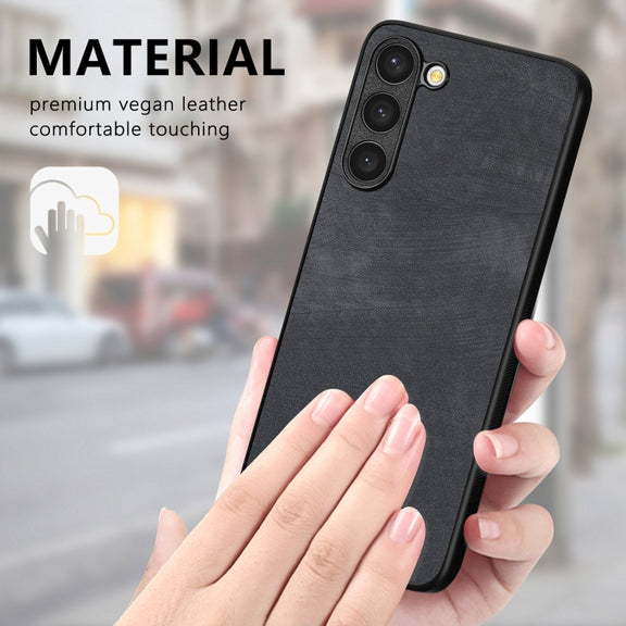 For Samsung Galaxy S25 5G Vintage Leather PC Back Cover Phone Case(Black)