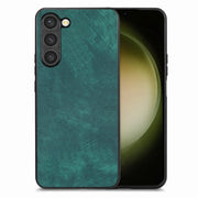 For Samsung Galaxy S25 5G Vintage Leather PC Back Cover Phone Case(Green)