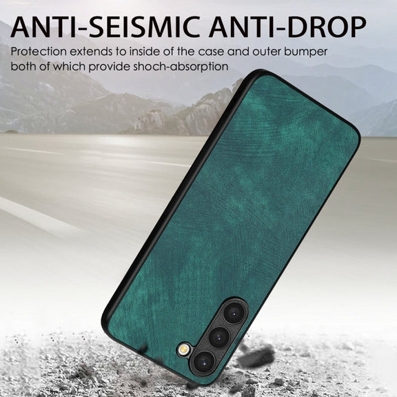 For Samsung Galaxy S25 5G Vintage Leather PC Back Cover Phone Case(Green)