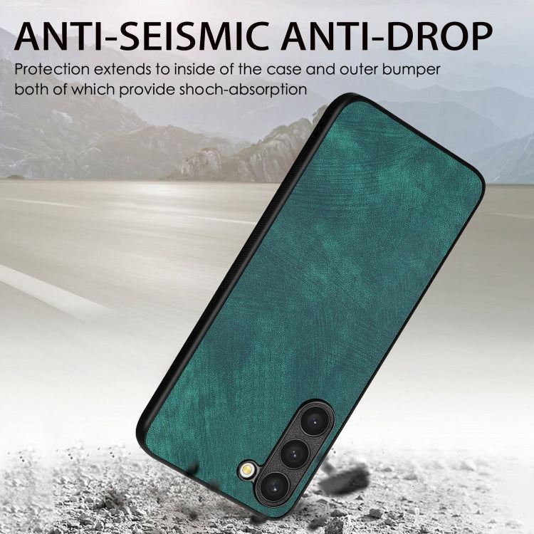 For Samsung Galaxy S25 5G Vintage Leather PC Back Cover Phone Case(Green)