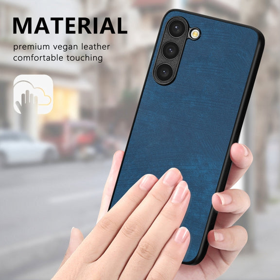 For Samsung Galaxy S25+ 5G Vintage Leather PC Back Cover Phone Case(Blue)