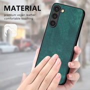 For Samsung Galaxy S25+ 5G Vintage Leather PC Back Cover Phone Case(Green)