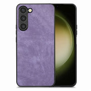 For Samsung Galaxy S25+ 5G Vintage Leather PC Back Cover Phone Case(Purple)