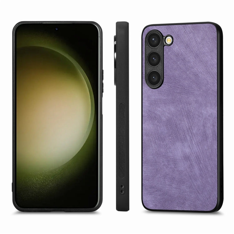 For Samsung Galaxy S25+ 5G Vintage Leather PC Back Cover Phone Case(Purple)