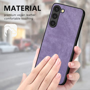 For Samsung Galaxy S25+ 5G Vintage Leather PC Back Cover Phone Case(Purple)