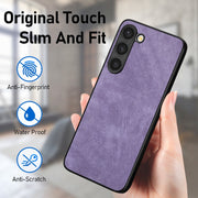 For Samsung Galaxy S25+ 5G Vintage Leather PC Back Cover Phone Case(Purple)