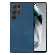 For Samsung Galaxy S25 Ultra 5G Vintage Leather PC Back Cover Phone Case(Blue)