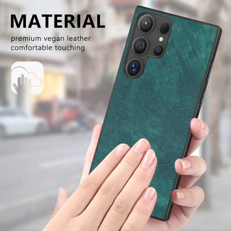 For Samsung Galaxy S25 Ultra 5G Vintage Leather PC Back Cover Phone Case(Green)