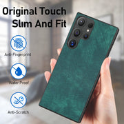 For Samsung Galaxy S25 Ultra 5G Vintage Leather PC Back Cover Phone Case(Green)