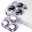 For iPhone 15 Pro / 15 Pro Max ENKAY Hat-Prince Blink Diamond Camera Lens Aluminium Alloy + Tempered Glass Full Coverage Protector(Dark Purple) - iPhone 15 Pro Tempered Glass by ENKAY | Online Shopping South Africa | PMC TechLife | Buy Now Pay Later Mobicred