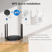 WAVLINK WN578W2 For Home Office N300 WiFi Wireless AP Repeater Signal Booster, Plug:AU Plug