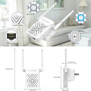 WAVLINK WN578W2 For Home Office N300 WiFi Wireless AP Repeater Signal Booster, Plug:EU Plug