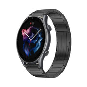 For Amazfit GTR 3 22mm I-Shaped Titanium Alloy Watch Band(Black)