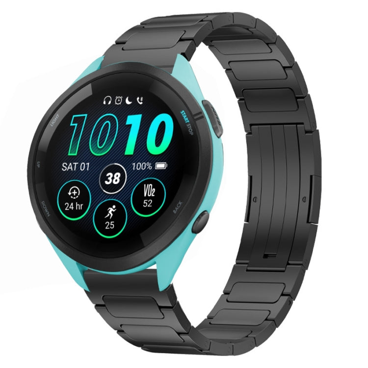 For Garmin Forerunner 265 22mm I-Shaped Titanium Alloy Watch Band(Black) - Watch Bands by PMC TechLife | Online Shopping South Africa | PMC TechLife