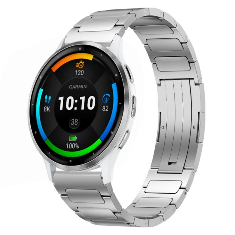 For Garmin Venu 3 22mm I-Shaped Titanium Alloy Watch Band(Sliver) - Watch Bands by PMC TechLife | Online Shopping South Africa | PMC TechLife | Buy Now Pay Later Mobicred