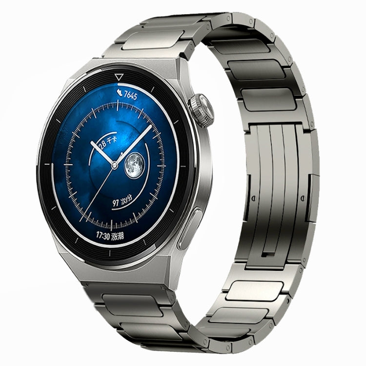For Huawei Watch GT3 Pro 46mm 22mm I-Shaped Titanium Alloy Watch Band(Grey) - Watch Bands by PMC TechLife | Online Shopping South Africa | PMC TechLife | Buy Now Pay Later Mobicred