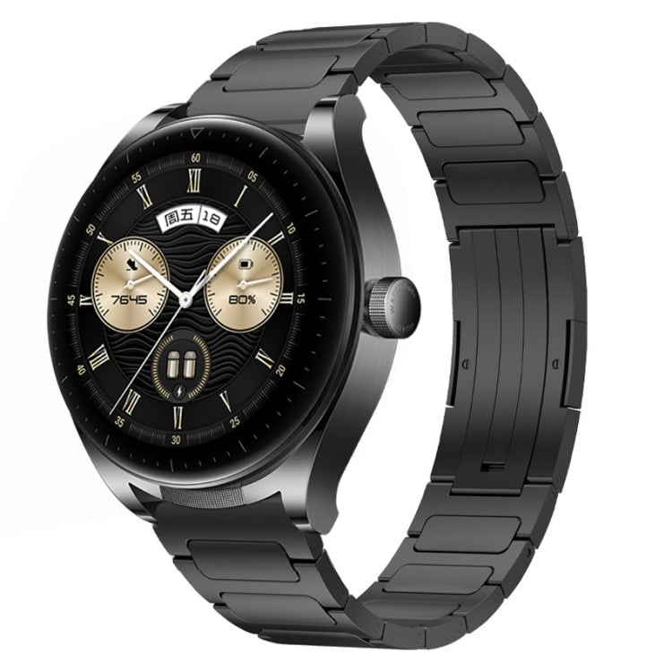 For Huawei Watch Buds 22mm I-Shaped Titanium Alloy Watch Band(Black) - Watch Bands by PMC TechLife | Online Shopping South Africa | PMC TechLife
