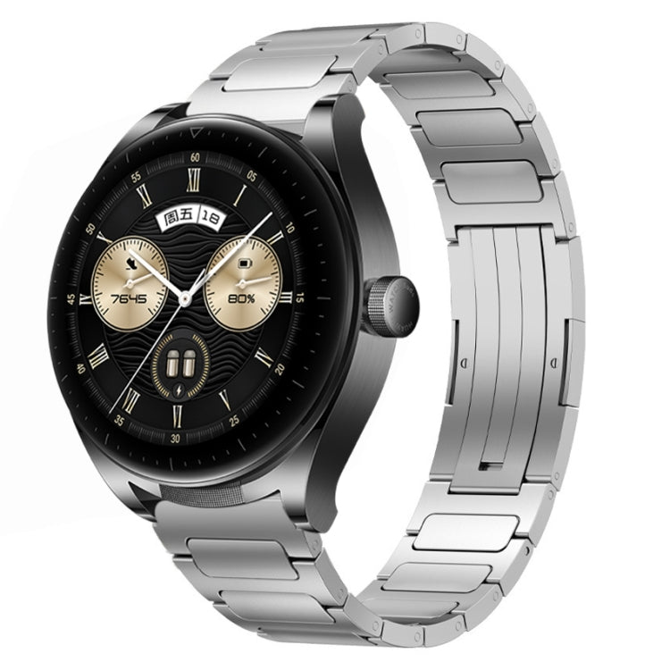 For Huawei Watch Buds 22mm I-Shaped Titanium Alloy Watch Band(Sliver) - Watch Bands by PMC TechLife | Online Shopping South Africa | PMC TechLife