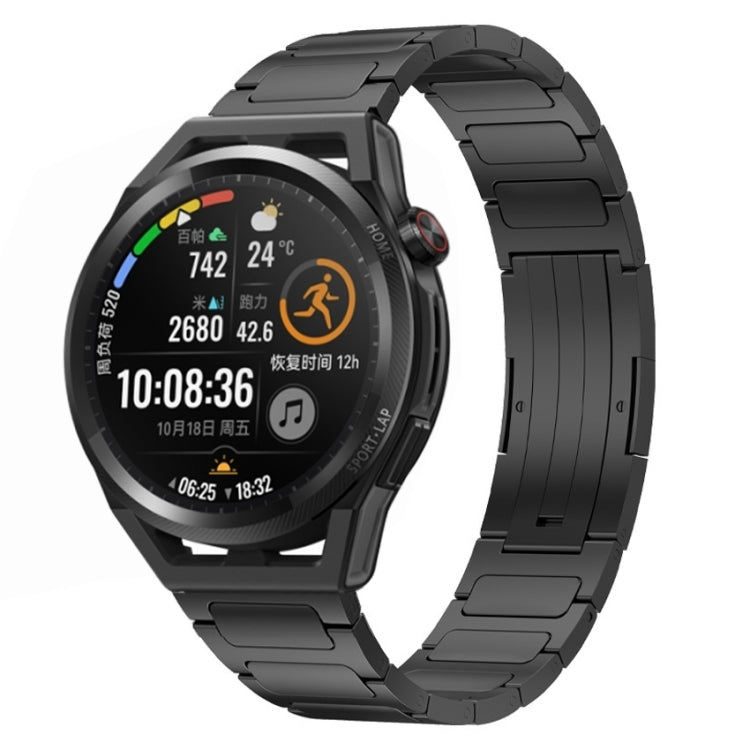 For Huawei Watch GT Runner 22mm I-Shaped Titanium Alloy Watch Band(Black) - Watch Bands by PMC TechLife | Online Shopping South Africa | PMC TechLife