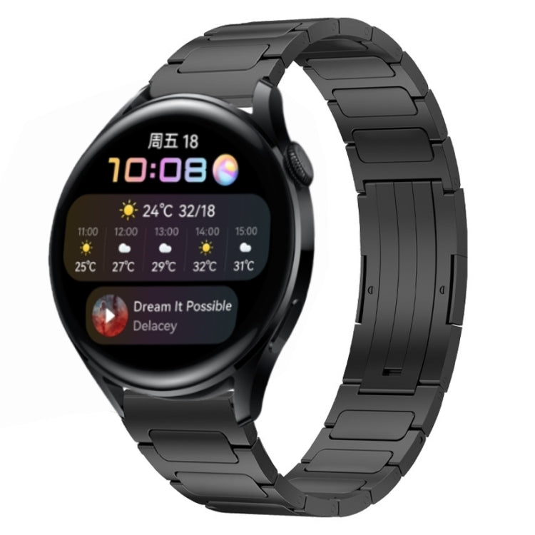 For Huawei Watch 3 22mm I-Shaped Titanium Alloy Watch Band(Black) - Watch Bands by PMC TechLife | Online Shopping South Africa | PMC TechLife