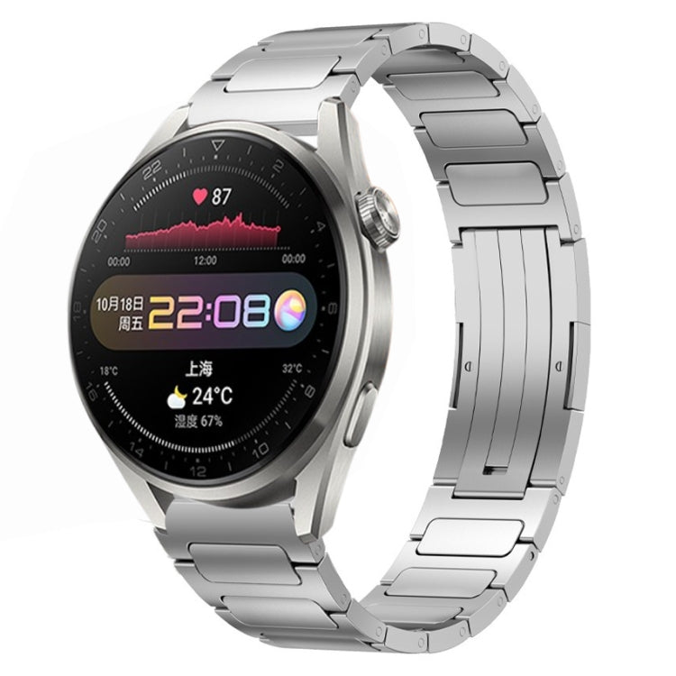For Huawei Watch 3 Pro 22mm I-Shaped Titanium Alloy Watch Band(Sliver) - Watch Bands by PMC TechLife | Online Shopping South Africa | PMC TechLife