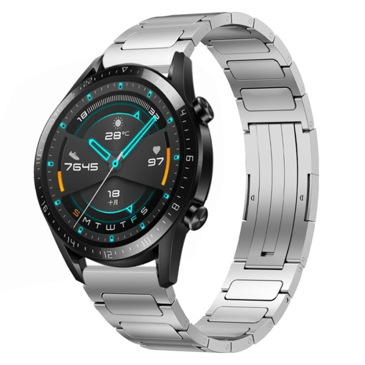 For Huawei GT2 46mm 22mm I-Shaped Titanium Alloy Watch Band(Sliver) - Watch Bands by PMC TechLife | Online Shopping South Africa | PMC TechLife