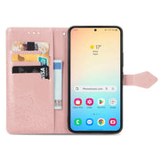 For Samsung Galaxy S25 5G Mandala Flower Embossed Leather Phone Case(Rose Gold)