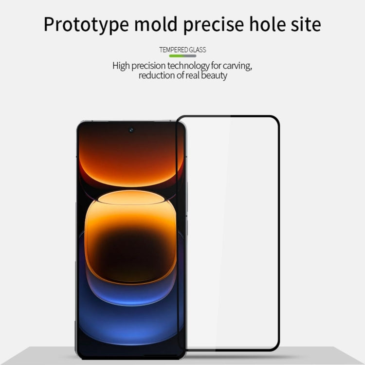 For vivo iQOO 12 PINWUYO 9H 2.5D Full Screen Tempered Glass Film(Black) - iQOO 12 Tempered Glass by PINWUYO | Online Shopping South Africa | PMC TechLife | Buy Now Pay Later Mobicred