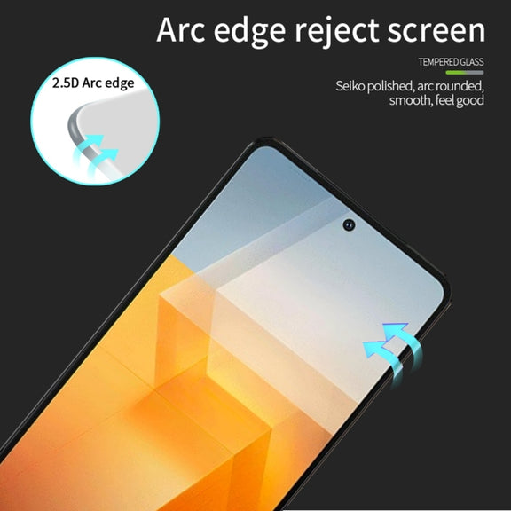For vivo iQOO Z9 PINWUYO 9H 2.5D Full Screen Tempered Glass Film(Black)