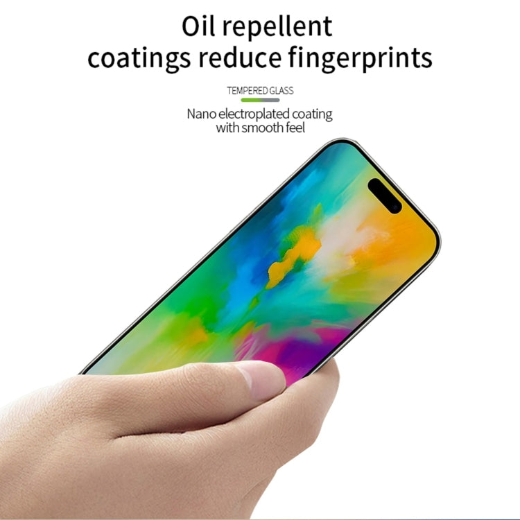 For iPhone 16 Plus PINWUYO 9H 3D Curved Full Screen Explosion-proof Tempered Glass Film(Black)