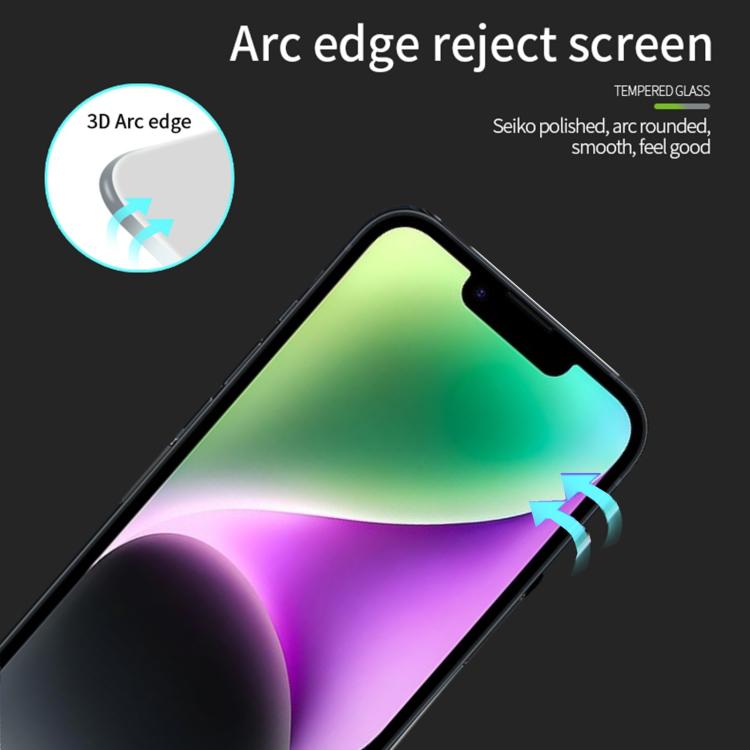 For iPhone 16e PINWUYO 9H 3D Curved Full Screen Explosion-proof Tempered Glass Film(Black) - iPhone 16e Tempered Glass by PINWUYO | Online Shopping South Africa | PMC TechLife | Buy Now Pay Later Mobicred