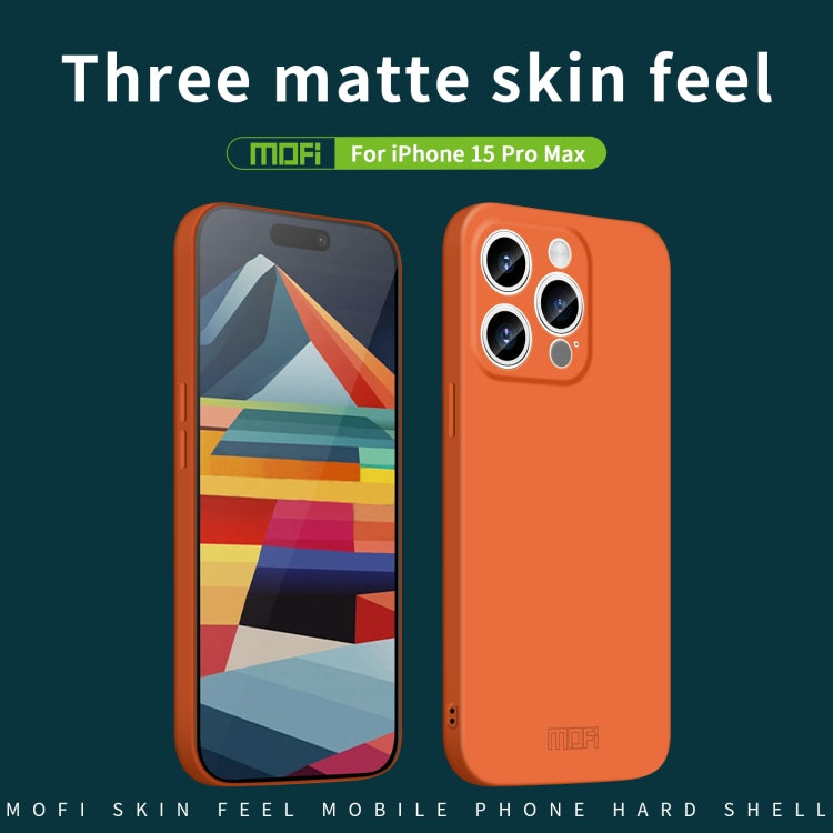 For iPhone 15 Pro Max MOFI Qin Series Skin Feel All-inclusive PC Phone Case(Black)