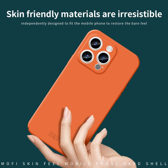 For iPhone 15 Pro Max MOFI Qin Series Skin Feel All-inclusive PC Phone Case(Black)