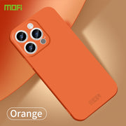 For iPhone 15 Pro Max MOFI Qin Series Skin Feel All-inclusive PC Phone Case(Orange)