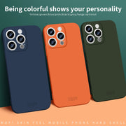For iPhone 15 Pro Max MOFI Qin Series Skin Feel All-inclusive PC Phone Case(Orange)