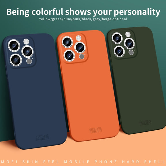 For iPhone 15 Pro MOFI Qin Series Skin Feel All-inclusive Silicone Phone Case(Black)